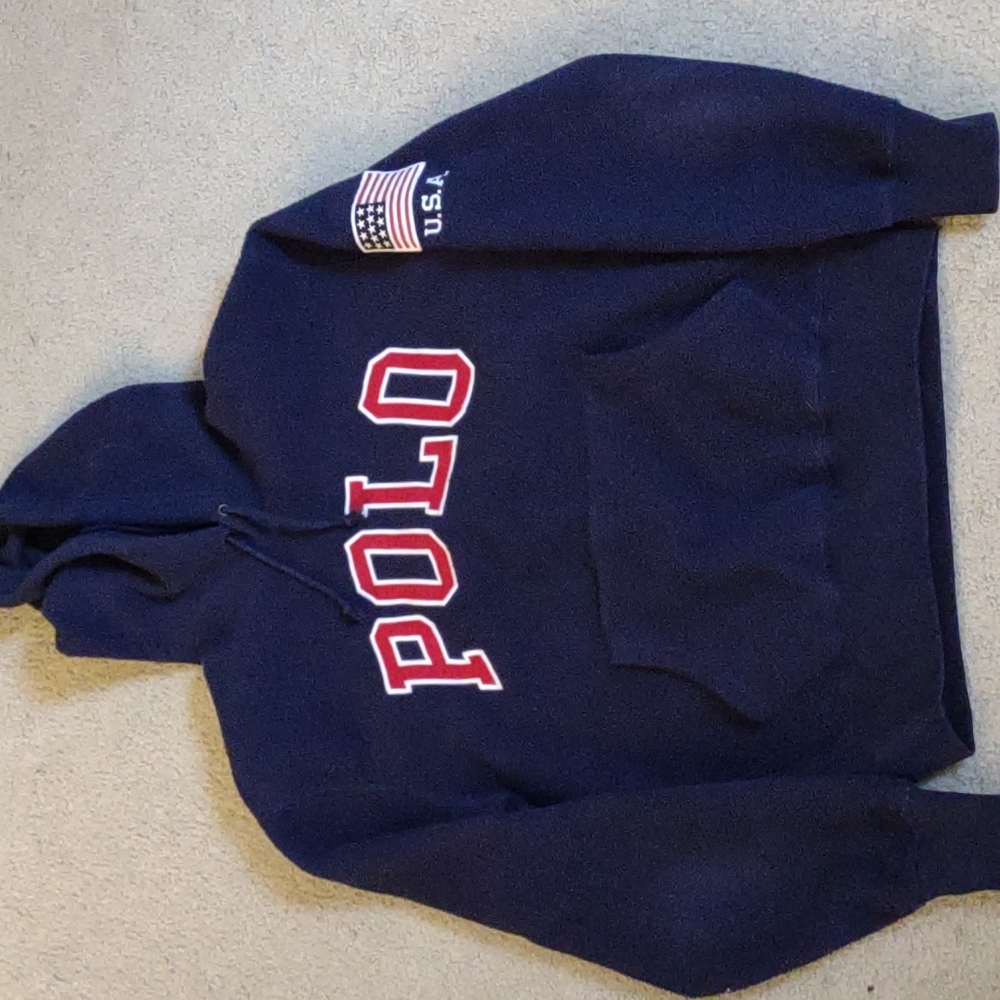 Men's Polo Ralph Lauren All Over Fleece Hoodie. USA Edition. Size Small. EUC